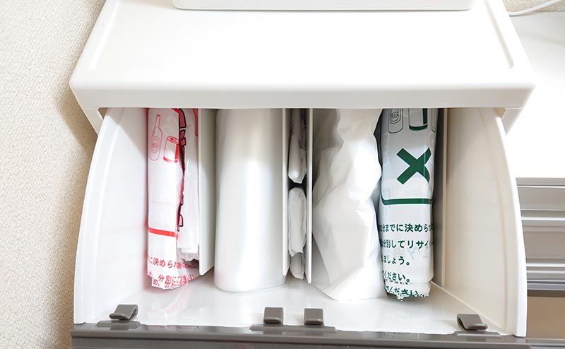 Qoo10レジ袋ストッカー ゴミ袋入れ ポリ袋入れ