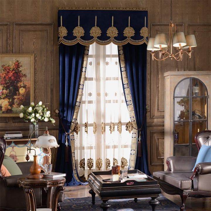 ドレープカーテン 刺繍 インテリア レースカーテン 遮光 高級 オーダー 雑貨