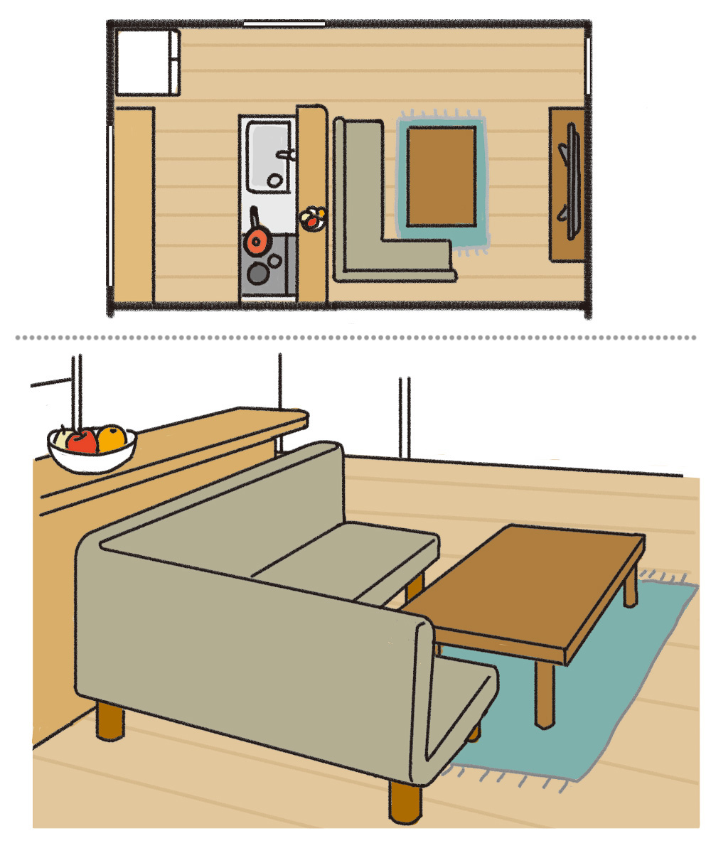 壁向きキッチン」リビングダイニングとの快適な配置アイデア集リノベーション・リフォーム・新築ならスタイル工房
