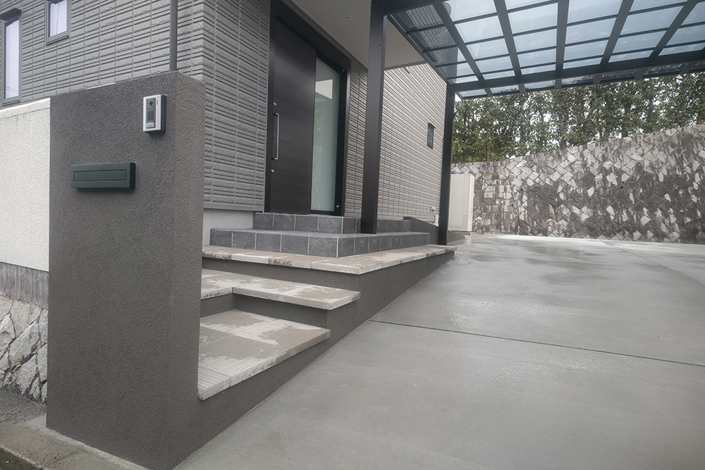 川崎市 浮き階段に魅せられる外構┃八王子市 東京都 多摩┃エクステリア┃サンケンプラネット