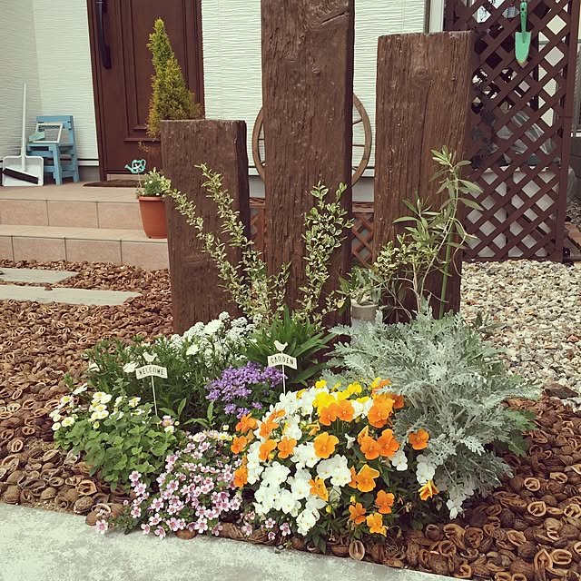 ベルダ枕木、コンクリート枕木、ウリンの玄関 神奈川県 大澤様 - リーベDIYウッドデッキ大賞