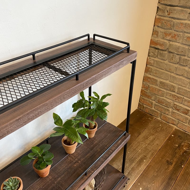 組み立てらくラック アイアンラック 折りたたみ収納 フラワースタンド 観葉植物 エアプランツ 植物棚 シェルフ 園芸iichi日々の暮らしを心地よくするハンドメイドやアンティークのマーケットプレイス