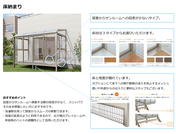サニージュ サンルームのお求めは激安エクステリアクラブ