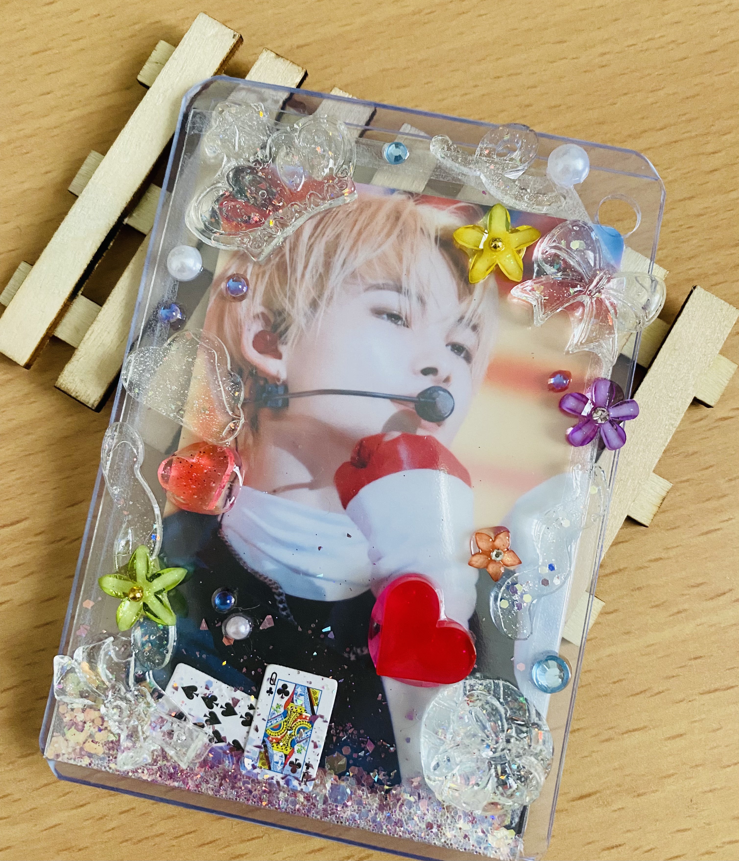 レジンでデコトレカを作る時、次の手順で行なっています。①レジン液を硬質ケー- Yahoo!知恵袋