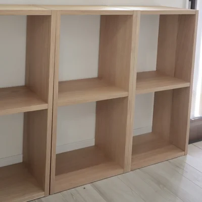 3歳・6歳のお絵描き＆工作セットを無印スタッキングシェルフに収納フルイク