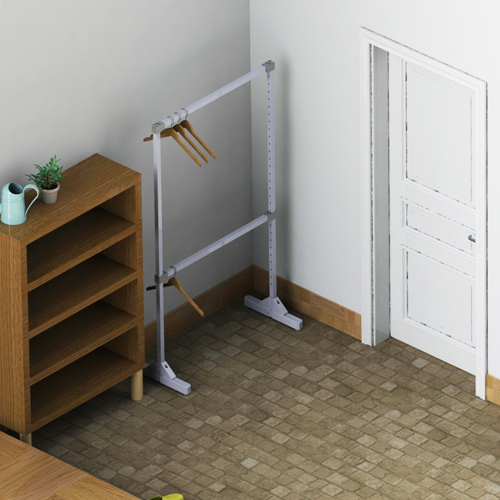 狭い玄関にコート掛けを置きたい！そんな時にはオーダーメイドサイズがおすすめですオーダーメイド収納棚・ラックならミスターアルマン