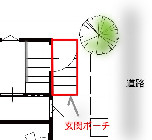 玄関ポーチと高さを揃えたウッドデッキ – イーガーデン近藤