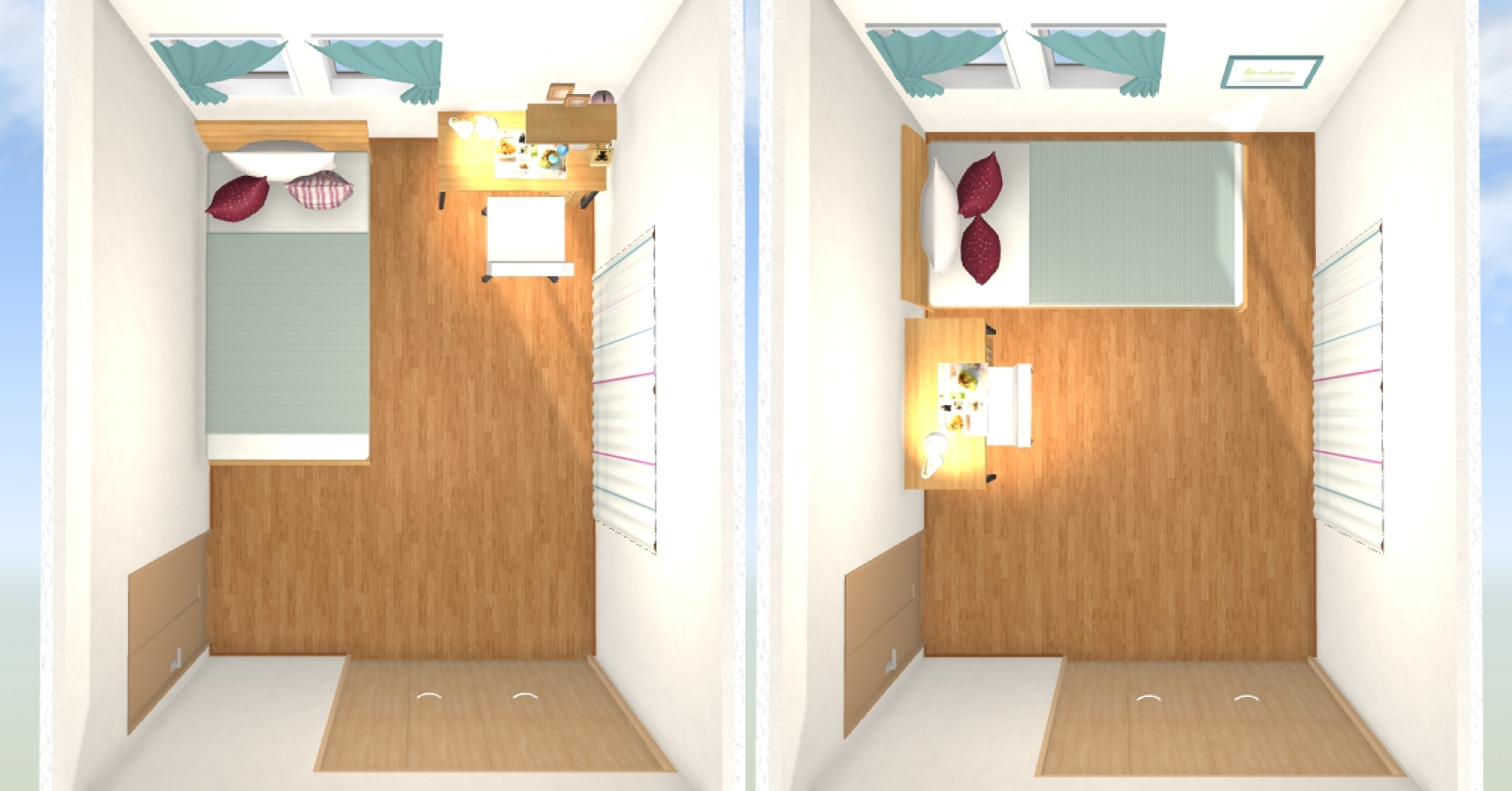 女の子向け ロマプリで作る子供部屋レイアウトかわいいキッズルーム作り♪