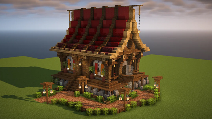 マイクラ おしゃれなイタリア風建築の家マイクラ速報