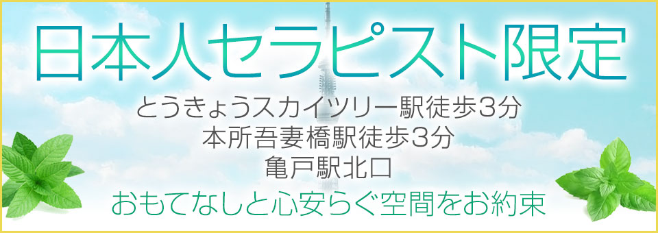 押上スカイツリー・亀戸メンズエステ 【ミント スパ】