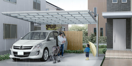 単管パイプ車庫 ～2年後リサイクルショップやまや