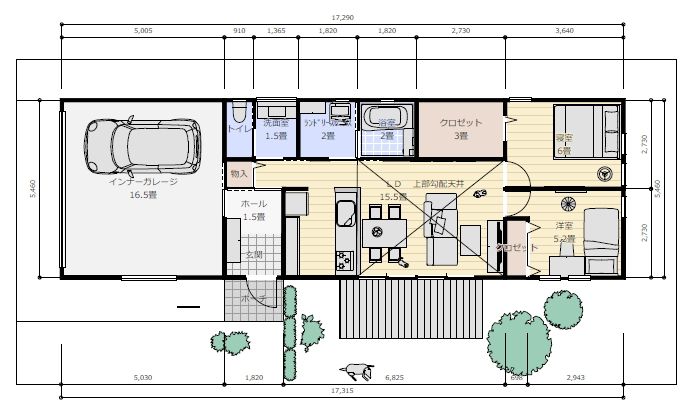 ビルトインガレージで真似したいおしゃれな間取り5選！坪数ごとの建築費用も解説 敷地面積15〜40坪・平屋 建てたい家のイメージづくりおうちキャンバス