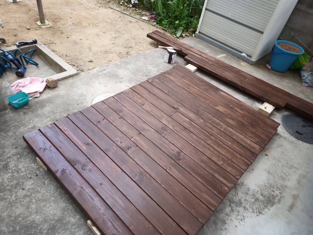 DIY 単管パイプでウッドデッキの基礎を作る