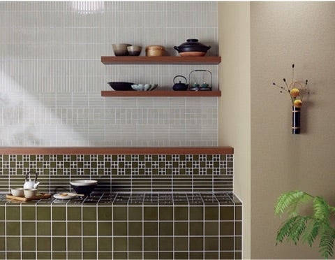 タイルのアクセントが映える、背面収納たっぷりのキッチンキッチンリフォーム市場