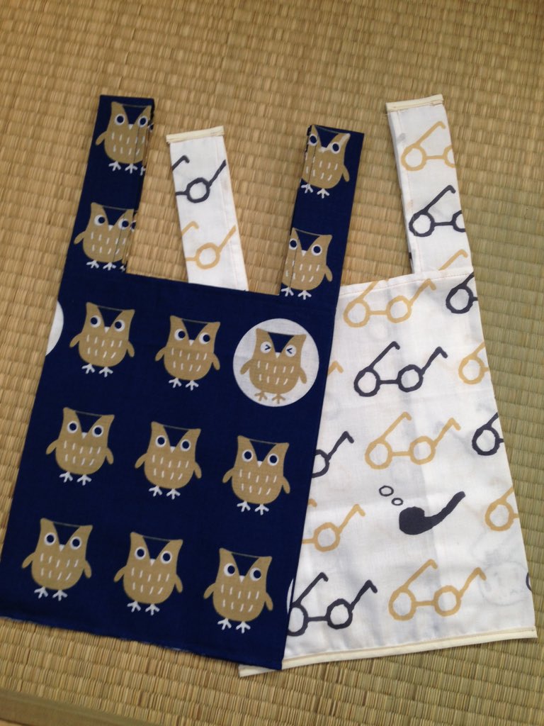 かわいい形の手ぬぐいエコバッグの作り方＊手ぬぐい1枚＊100円DIY