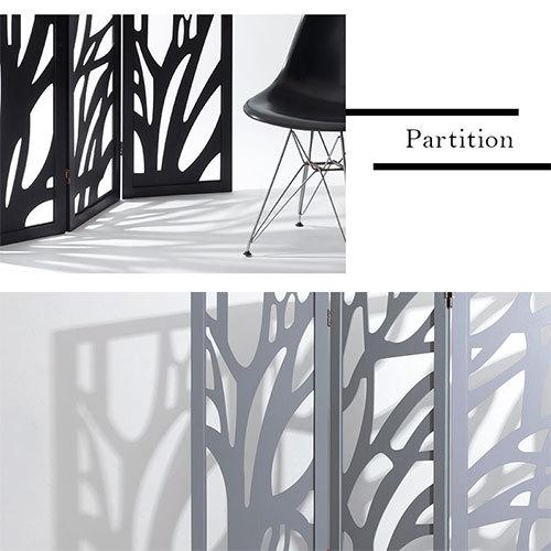 美容室やネイルサロン用のモダンな間仕切り。引き込み式パーティション収納ディスプレイラック