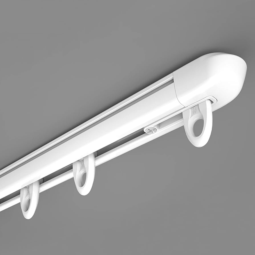 頑丈なストレートダブルカーテンレール、アルミ合金製間仕切りカーテンレール、屋内バルコニー リビングルーム 寝室用色 : シャンパ グラビエンス交叉ダブル正面付 天井付 セットカーテンレール TOSO