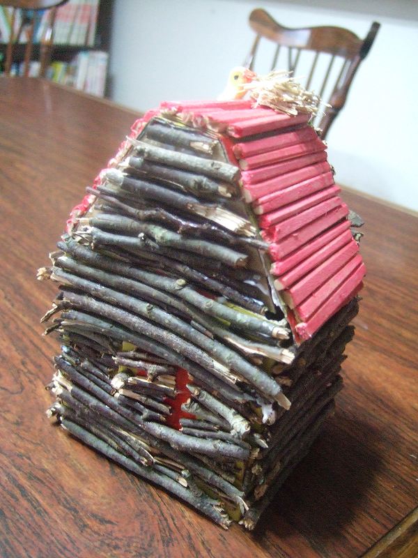 割り箸で家作ってみた