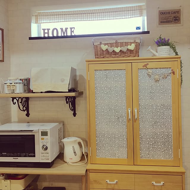 キッチン 目隠しのおしゃれなアレンジ・飾り方のインテリア実例RoomClip ルームクリップ