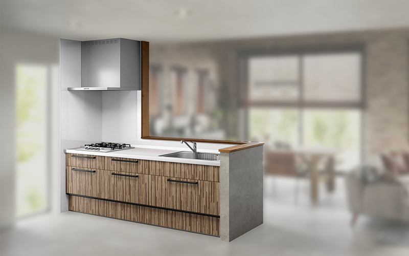 カフェのようなキッチンに。「ラクエラ」の人気扉カラー♪：システムキッチン・流し台・バス・トイレがお得