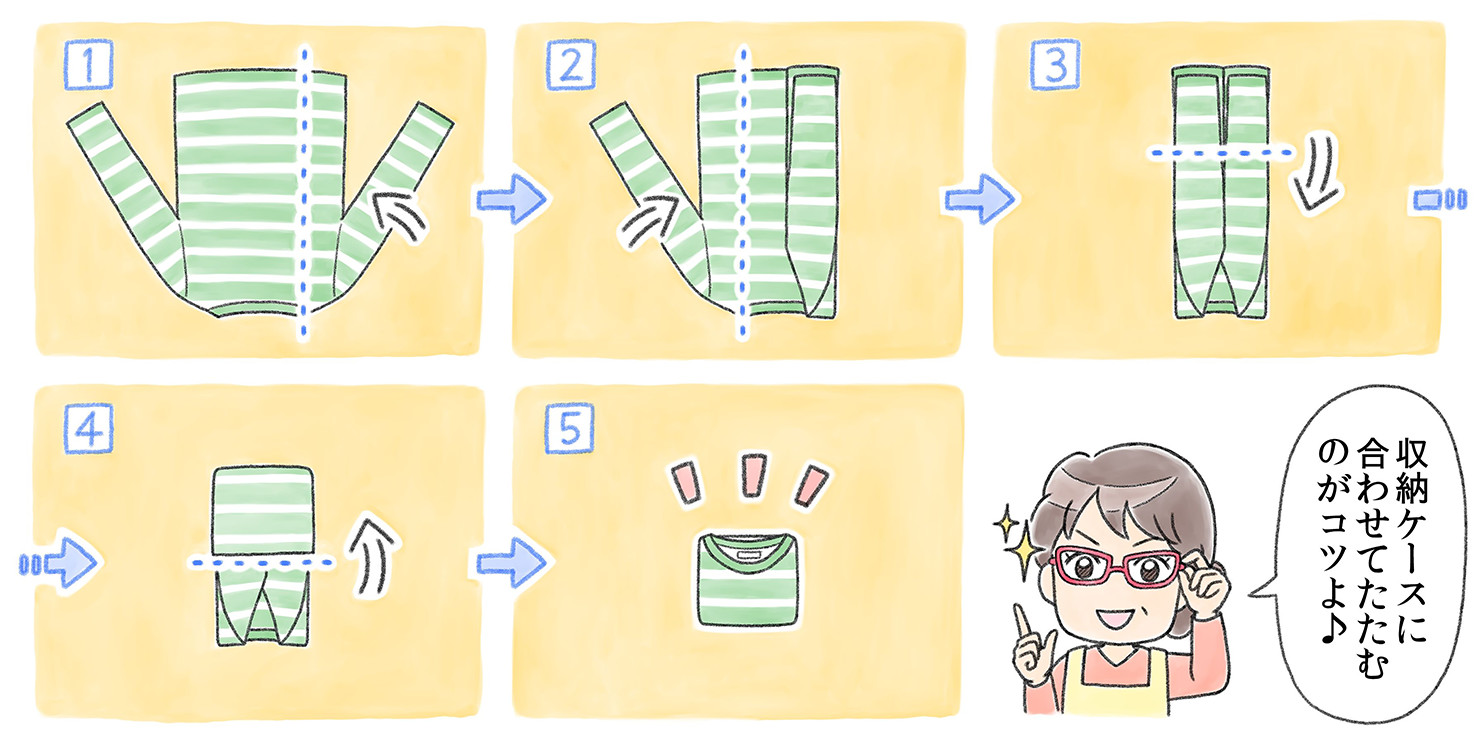 ＼もう悩まない！ニットのたたみ方🧶 , たたむとかさばって仕方がないニット, かさばらないたたみ方を教えるよ🔍ˎˊ˗ , ◻︎たたんで収納派,腕の部分を内側に入れて、肩の部分を織り込む, 半分にたたむだけで同じ枚数でも省スペースに収納できるよ💫, ◻︎ハンガーにかける派,半分に折りたたんで脇の部分にハンガーを当てて, 折りたたむだけ👌🏻, これからの時期、たくさん着たいニットのたたみ方,