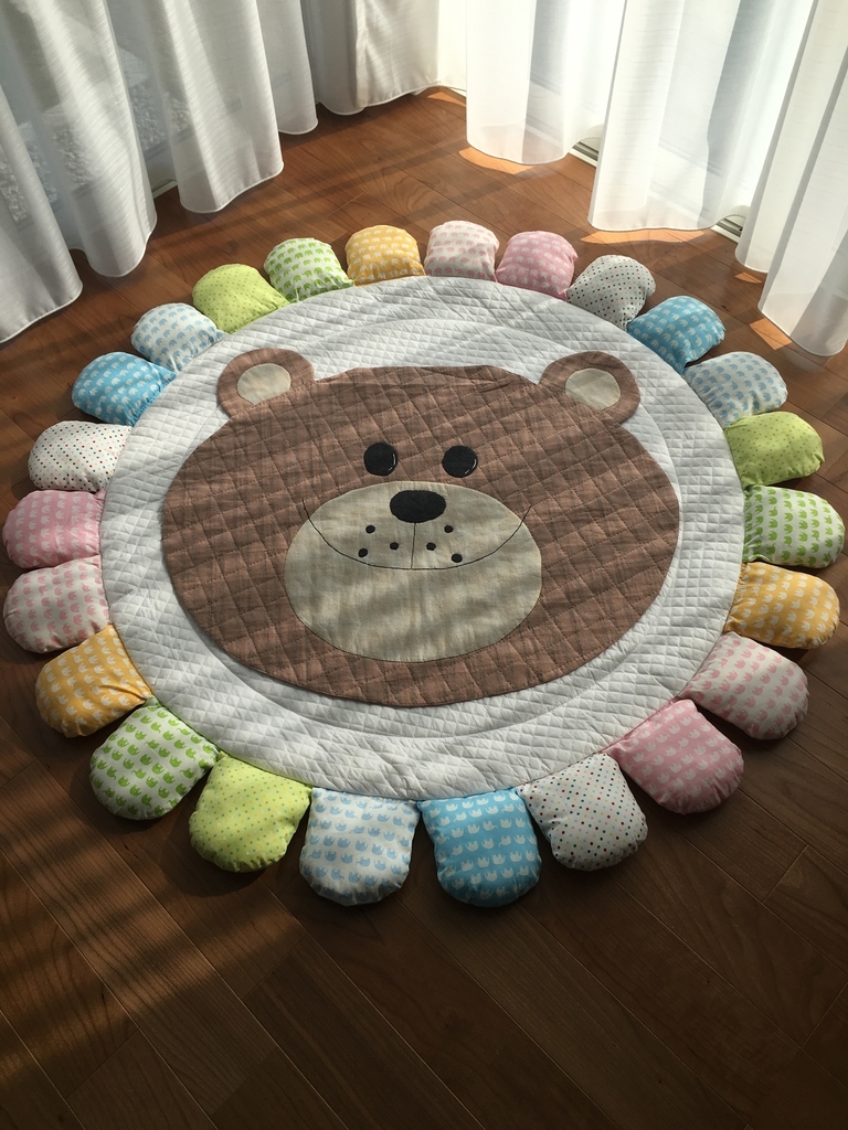 可愛い！リバーシブルサニーマットの簡単な作り方②型紙づくり・生地カット・柄合わせぷーにー・みーやの☆楽しき日常☆