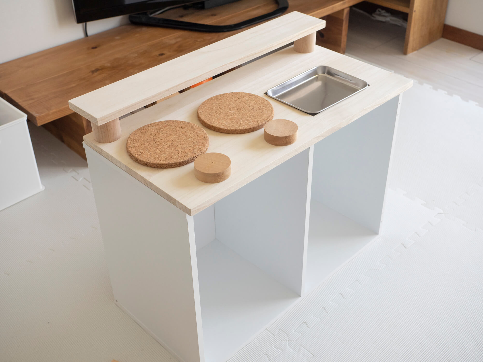 DIY 図面つき！コンパネ1.25枚で手作りままごとキッチン