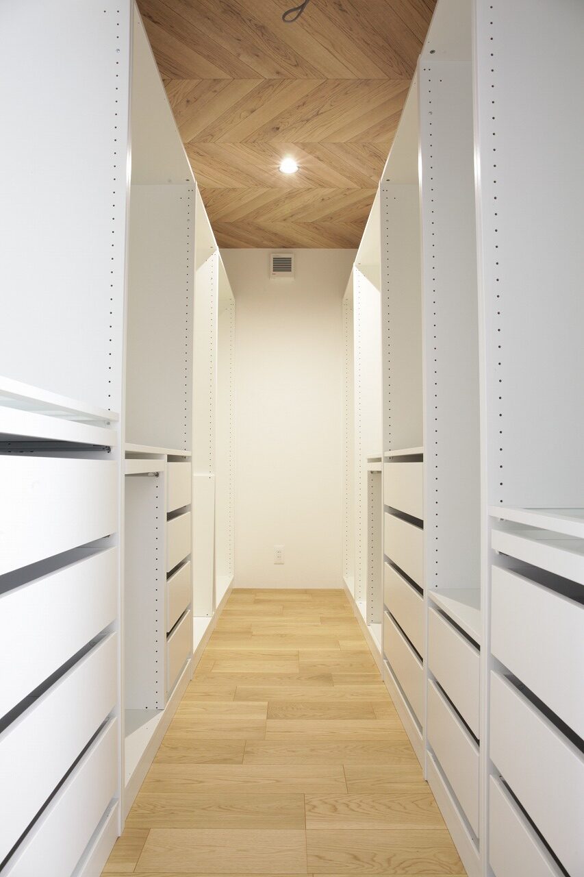 名古屋のウォークインクローゼット 新築注文住宅施工例・写真集愛知県名古屋市のウォークインクローゼットのある注文住宅