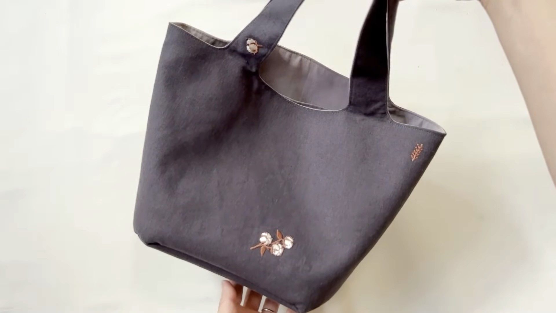 レッスンバッグの持ち手の作り方＆付け方 共布バージョン・別布バージョンnunocoto