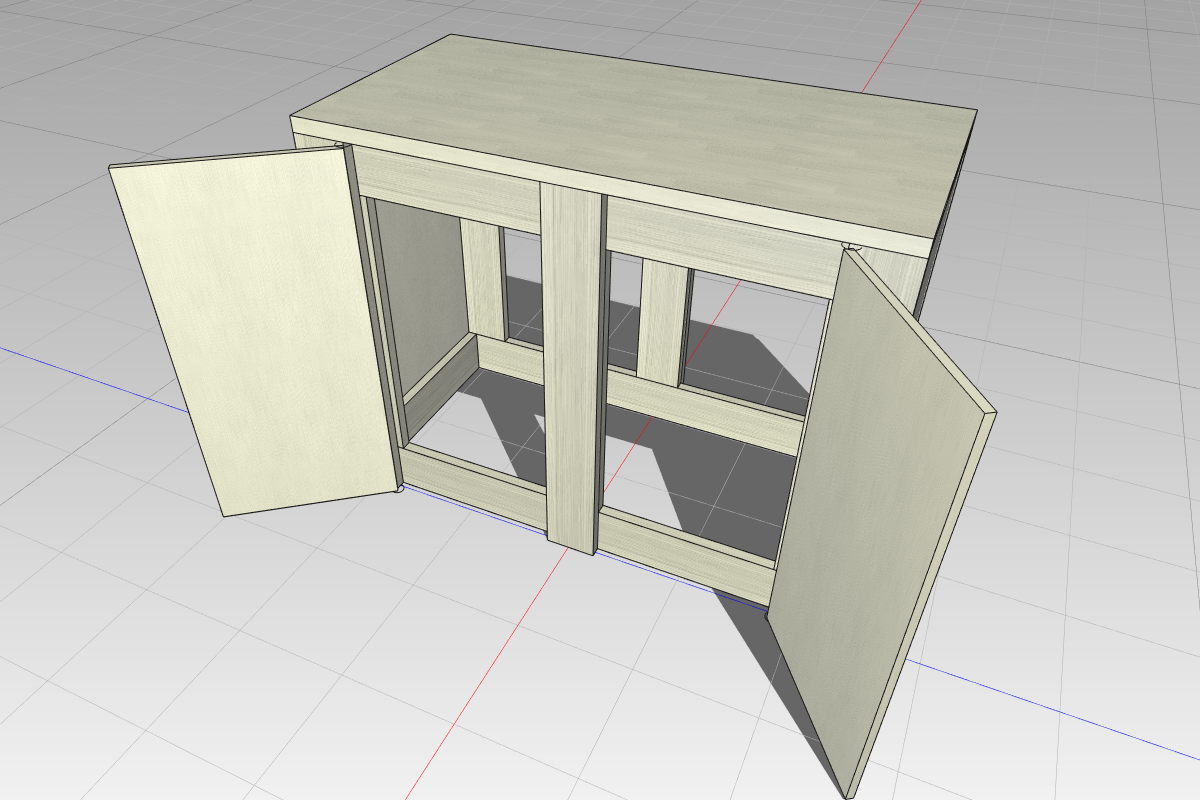 45センチ水槽台の自作～設計図で解説編～25年ぶりのアクアリウム