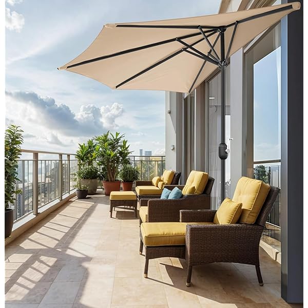 パラソル 半円 ガーデンパラソル 壁付け半円パラソル 大型 アルミ製 風に強い 日よけ シェード 庭 屋外パラソル クランク開閉 日傘 新生活日除け おしゃれ ガーデン用 アウトドア用 傘グリーン :リビングート JRE MALL店通販JRE MALLショッピングJRE