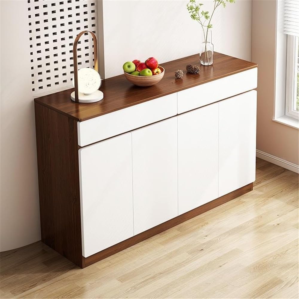 キャビネット 白 収納棚 扉付き おしゃれ 棚 ラック 収納 120cm 大容量 北欧 アイアン リビング