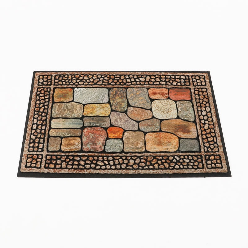 玄関マット 屋外 ラバーマット 75×45cm 小さめ マット ゴム 泥落とし 北欧 おしゃれ 泥除け 滑り止め ドアマット 梅雨 対策 グッズ生活雑貨,玄関・エントランスグッズNester