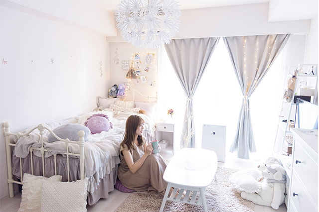 バランスよく整った大人フェミニンな空間。8.3畳の一人暮らしインテリアgoodroom journal