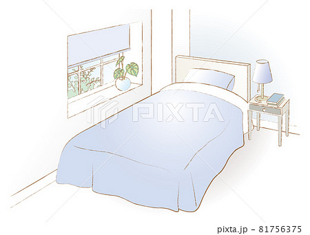朝のベッドルーム かわいい部屋イラスト - No: 25045443無料イラスト・フリー素材なら「イラストAC」