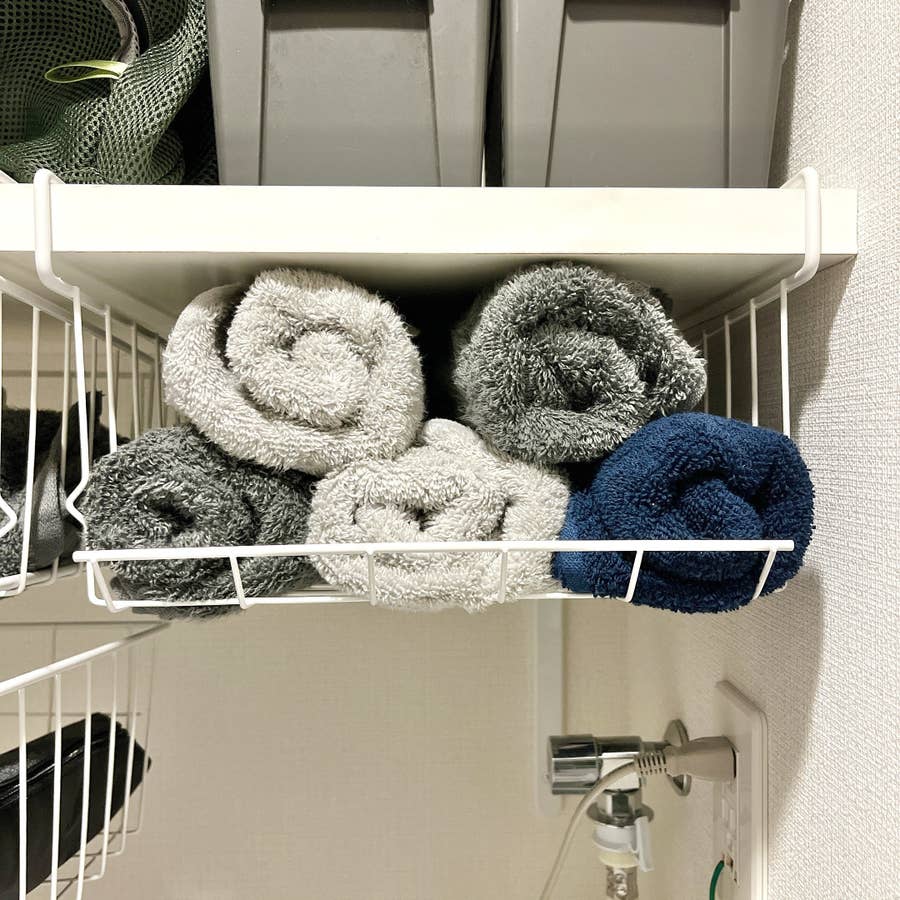 サニタリーをおしゃれに使いやすく １ タオルや雑貨がすぐ取れる収納暮らしとおしゃれの編集室
