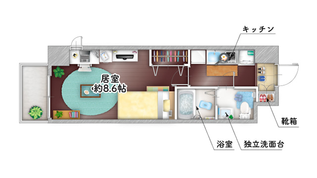 部屋全体 大学生 賃貸 一人暮らし 間取図 などのインテリア実例 - 2015-10-06 08:49:38RoomClip ルームクリップ