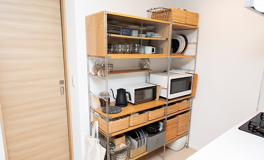 ハピオ木野 シンプルだから使いやすいスチールパイプワゴンラック 無印良品