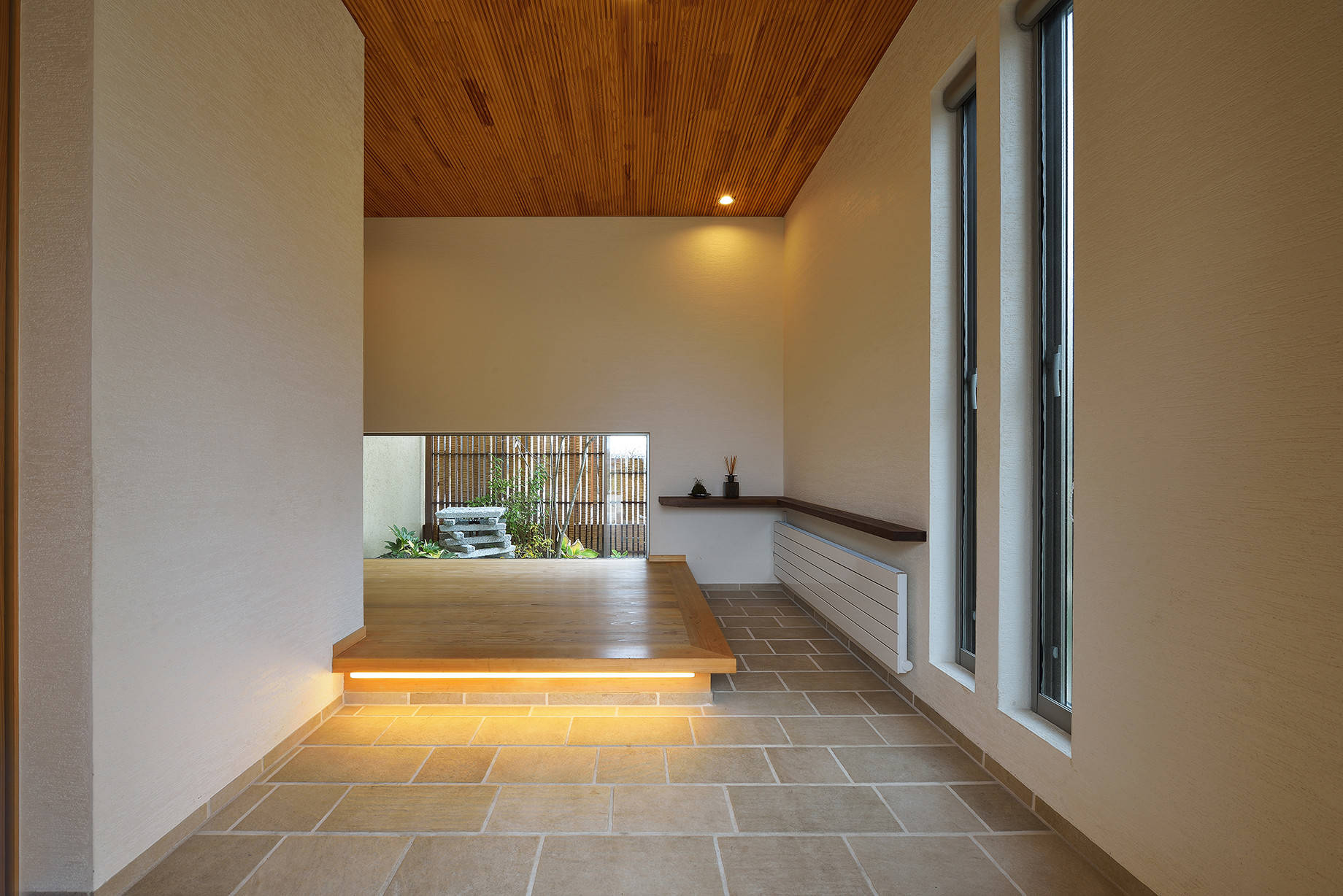 施工事例 和モダンアプローチ～玄関まわり～ 八女市久留米・佐賀・筑後でガーデン 外構 エクステリアのことならグレンタ・佐野恵樹園