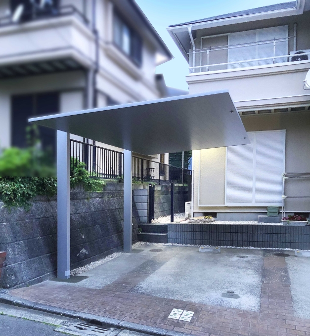 外構・エクステリア カーポート施工事例～お庭 のリフォームはグリーンパトロール 神奈川県鎌倉市横浜市川崎市相模原市藤沢市茅ヶ崎市厚木市大和市海老名市小田原市二宮町大磯町寒川町平塚市