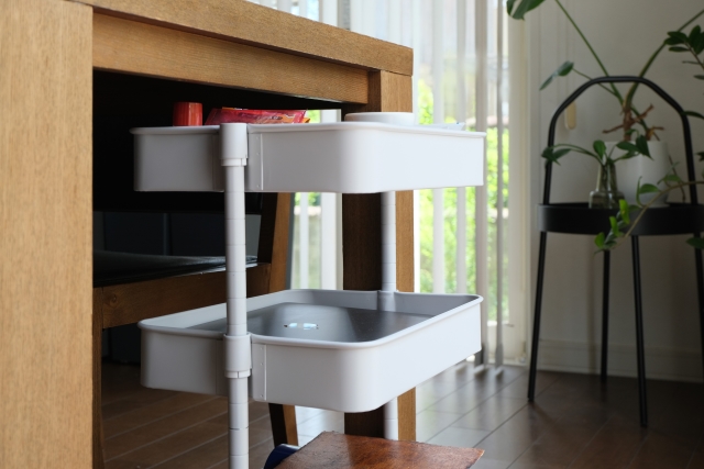 テーブル下 収納 ワゴン 完成品 大川家具 キャスター付き ブラック わごんちゃん 福岡県福岡県ふるさと納税サイト「さとふる」