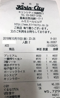 キリンシティプラス 池袋WACCA店（池袋東口/居酒屋） -