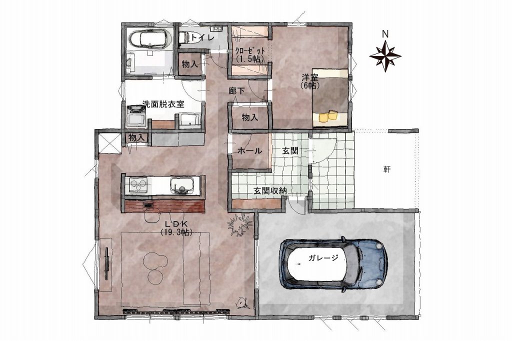 一人暮らしの平屋の間取り図2LDK平屋 平屋間取り 間取り図 間取り図大好き小さな家小さい家一人暮らし部屋平面図設計図注文住宅間取り新築注文住宅新築間取り快適間取り
