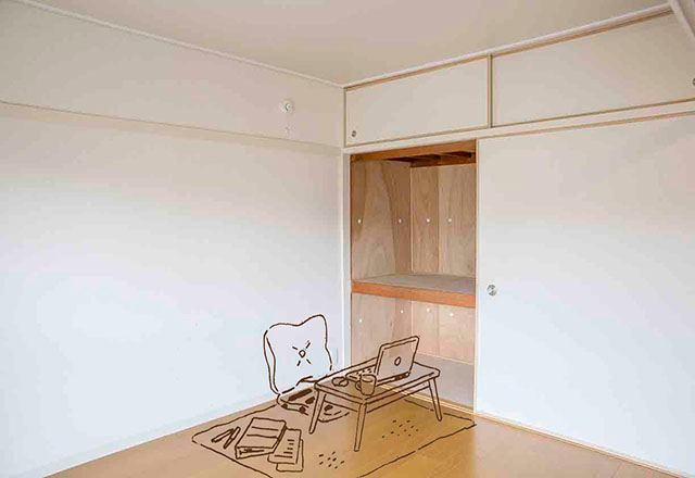 パソコンデスクbefore after写真、押し入れ有効活用のすすめ - 西ちゃんの人生を最高にするお片付け