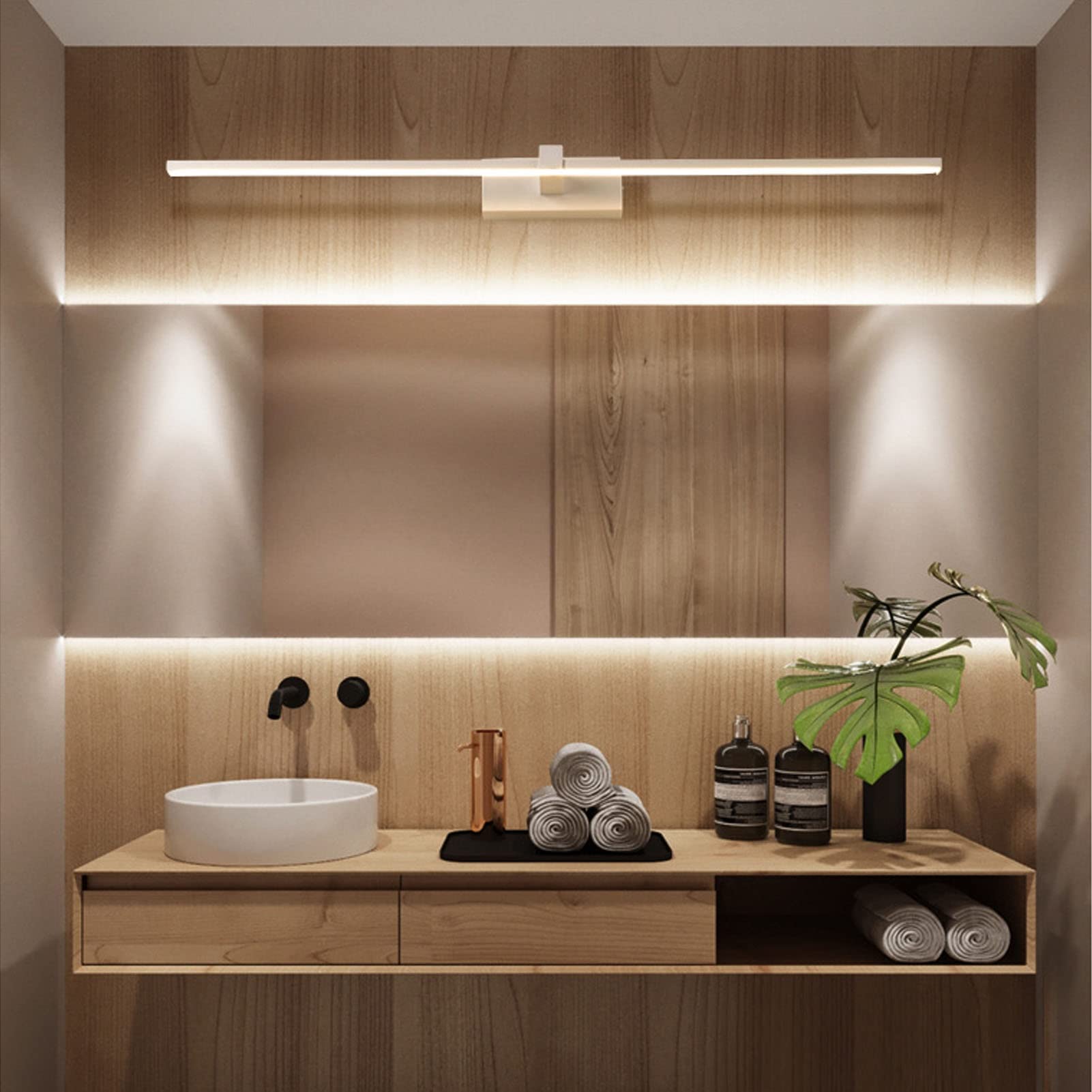 Amazon.co.jp : LED 洗面ライト ブラケットライト ウォールライト 高輝度 寝室 浴室 キッチン トイレ 洗面所 室内照明 化粧台防水IP44色 : 白い , サイズ : 100cm: ホーム＆キッチン