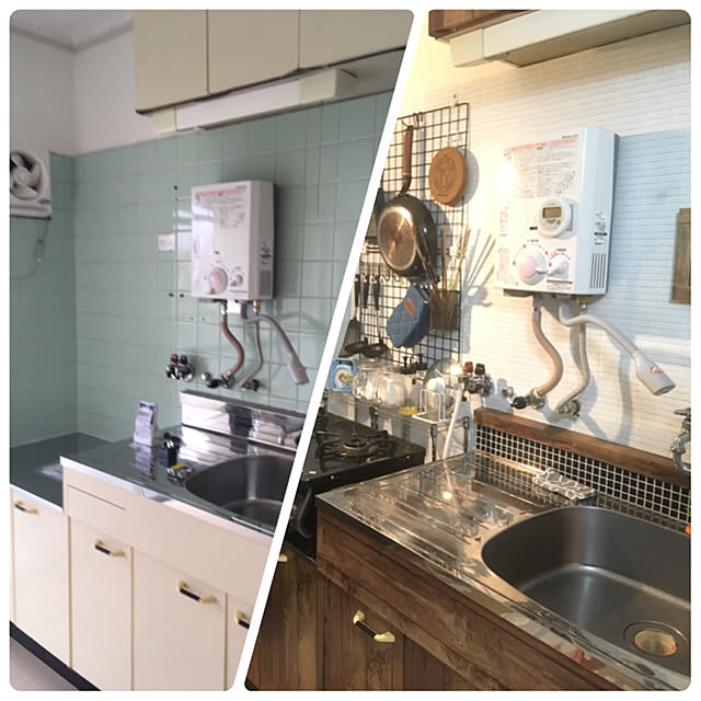 キッチン 古い家のレイアウト・おしゃれなインテリアコーディネートの実例RoomClip ルームクリップ