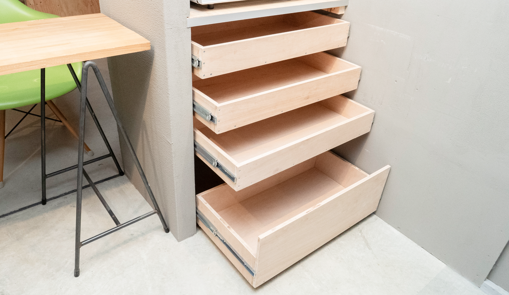 DIY 引き出しの作り方 スライドレール使用