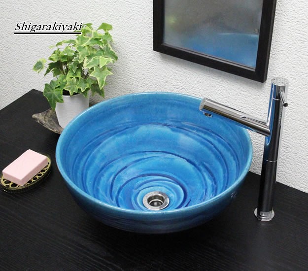 洗面ボウル シチリア陶器 H-BS008Oおしゃれな洗面ボウル 洗面器 通販サイト mizunohana 水の花