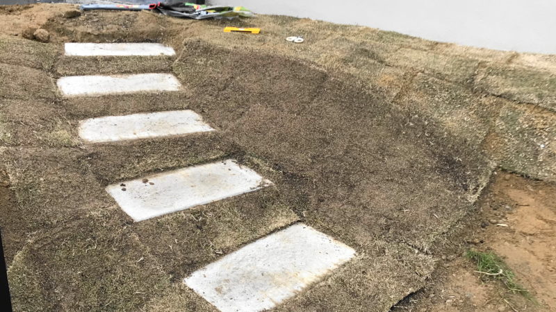 コンクリート平板を使ったお庭スタッフブログ 飯塚店 エクステリア・ガーデン・外構・造園グランド工房