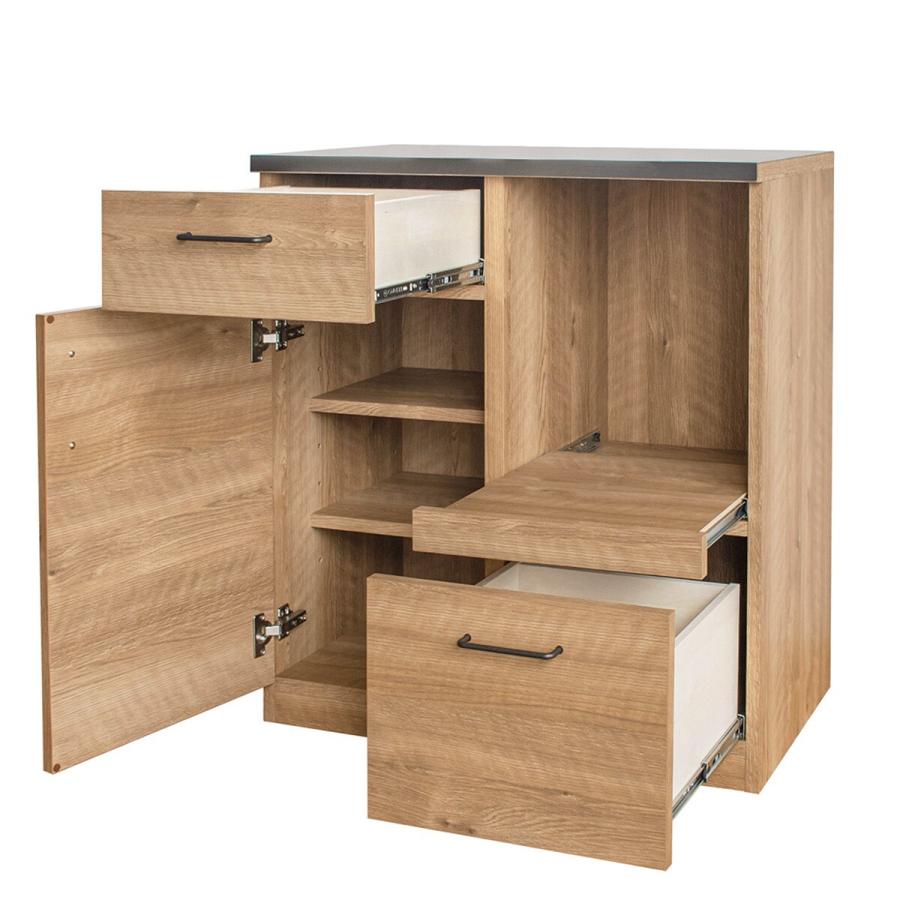 ニトリ 特殊鋼板天板 ヴィンテージ風カウンター オープン＋扉 NA キッチンカウンター キッチン収納 キッチンラック キッチンボード レンジ台 食器棚: ニトリ Yahoo!店 - 通販 - Yahoo!ショッピング